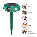 Redeo Cat Repellent Outdoor Solar Powered Ultrasonic Animal & Pest Repeller Scare Cat Dog Deer Rabbit Squirrel and Other Unwanted Animals Away