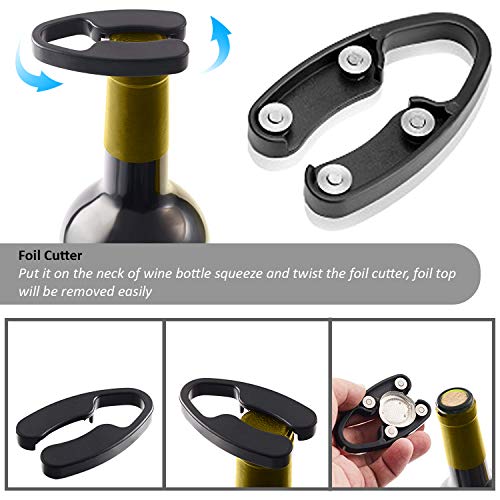 Bottle Pop Air Pressure Wine Opener-Amazing Cork Remover Tool-Corkscrew Pump Remover with Foil Cutter- Wine Bottle Opener-Great for Wine Lovers - Thumbnail 3