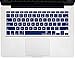 Kuzy Older Version Keyboard Cover Compatible with MacBook Pro 13 15 17 inch Release 2010-2015 and MacBook Air 13.3 inch Release 2010-2017 Silicone Skin Protector, Navy Blue
