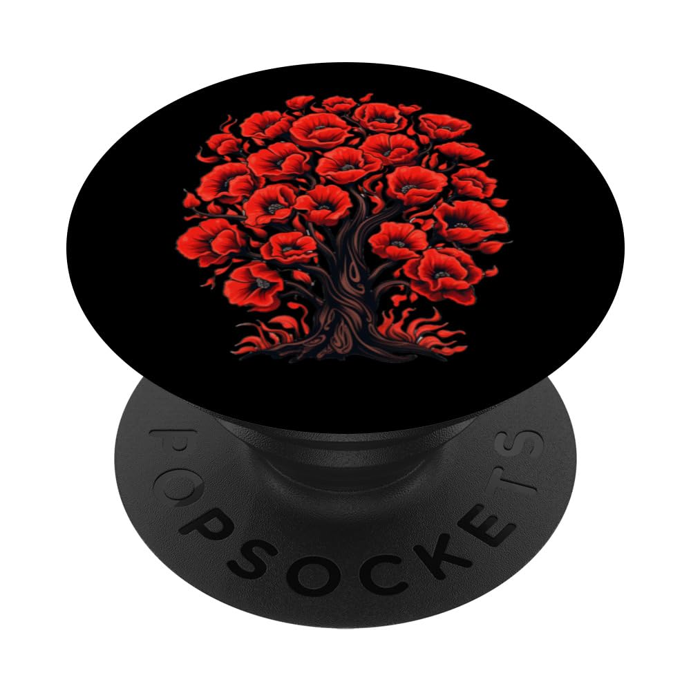 Red Poppies Tree Poppy Flower Floral PopSockets Swappable PopGrip