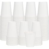 ECOEXTRA Coffee Cups 8 oz 400 Pack, Disposable Paper Cups 8 oz, White Paper Hot Coffee Cups Suitable for Party, Picnic, Travel, and Events