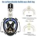 Kungber Snorkel Mask Universal Size with Ear Pressure Balancer Anti-fog 180°Lens Snorkel Mask Full Face No Leaking Water for Adult and Kids