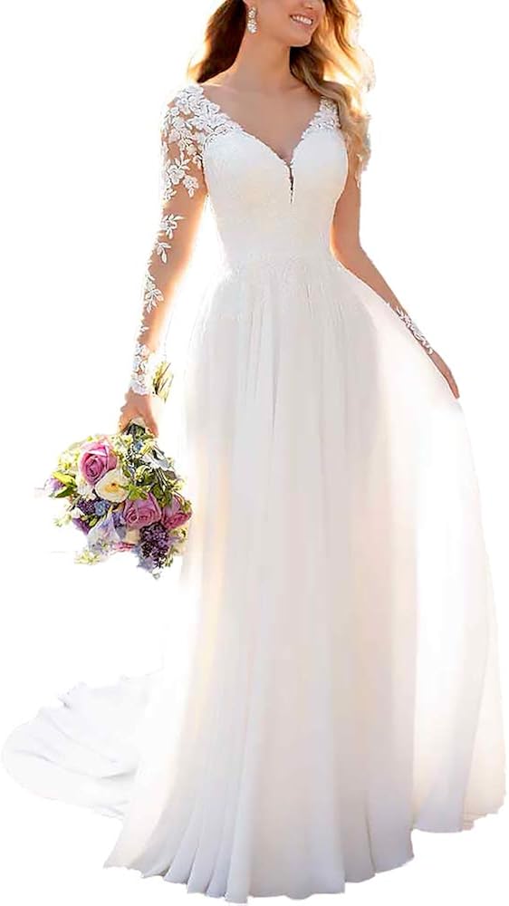 Findlovewedding Wedding Dresses for Bride 2019 with Lace Appliques