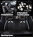 Big Ant Car Seat Covers, Leatherette Seat Covers Waterproof Breathable 5 Seats Full Set Front Back Cover 12 PCS - Fit Most Car, SUV, or Van (Black and White)