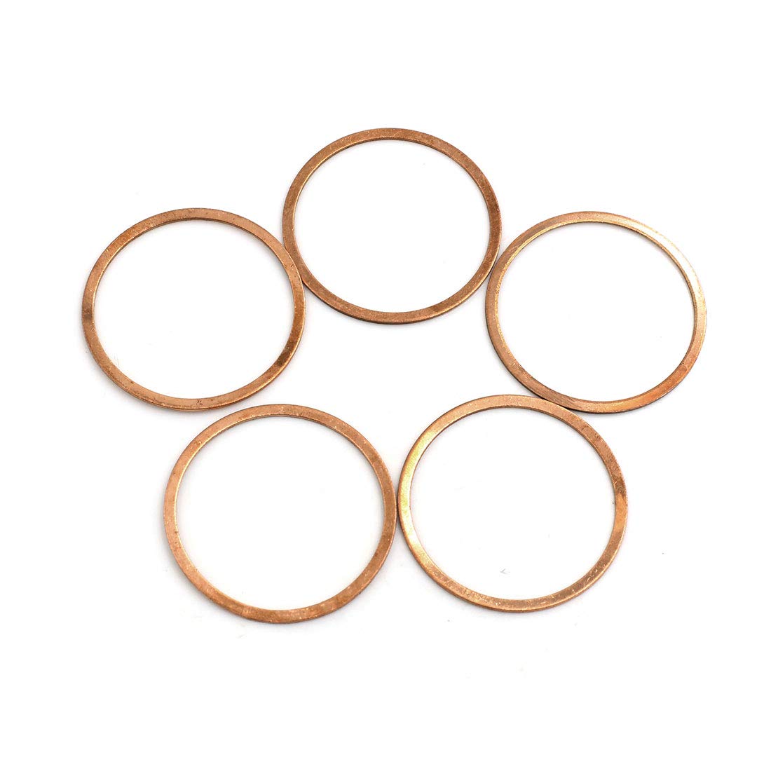 X AUTOHAUX 5 Pcs 40mm Inner Diameter Copper Washers Seal Gasket Rings Fitting