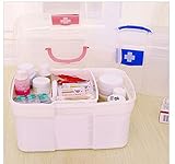 2 Layers Plastic Medicine Storage Box Chest Drug First Aid Kit Holder by GokuStore