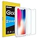 SPARIN iPhone X Screen Protector (2 Pack), Tempered Glass for iPhone X / 10 with Double Shielding / Easy Install Tool / Case Friendly