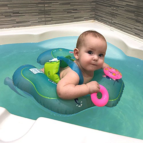 HANTAJANSS Baby Float Inflatable Swimming Ring Pool Raft Adorable Toddler Flotation Device Swimming Trainer 1-2 Years Infant..