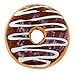 Cheer Collection Round Donut Pillow | 2-in-1 Reversible Super Soft Microplush Doughnut Pillow - Chocolate Glaze, Rainbow Sprinkles