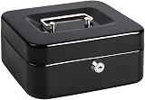 Accurate Money Box Tin Steel Cash Safe Box Petty Cash with 2 Keys 12 Inch view 2