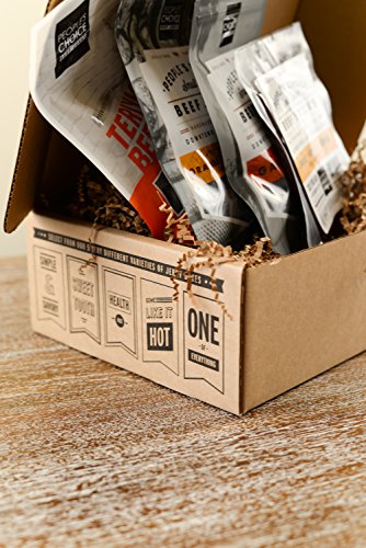 People's Choice Beef Jerky - Jerky Box - Sweet Tooth - Meat Snack Sampler Gift Basket - 4 Items