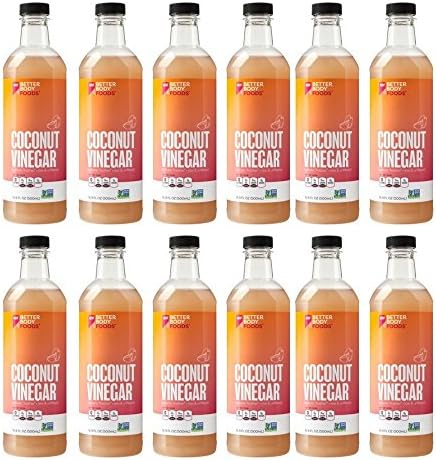 BetterBody Foods Coconut Vinegar, 16.9 Ounce (12 pack)