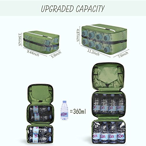 Travel Toiletry Bag for Men - Hanging Toiletry Bag with 4 Compartments, Portable and Waterproof Compact travel Bathroom Organizer,Ideal for Travel or Daily Life (Olive Green) 2 Travel Toiletry Bag for Men - Hanging Toiletry Bag with 4 Compartments, Portable and Waterproof Compact travel Bathroom Organizer,Ideal for Travel or Daily Life (Olive Green)