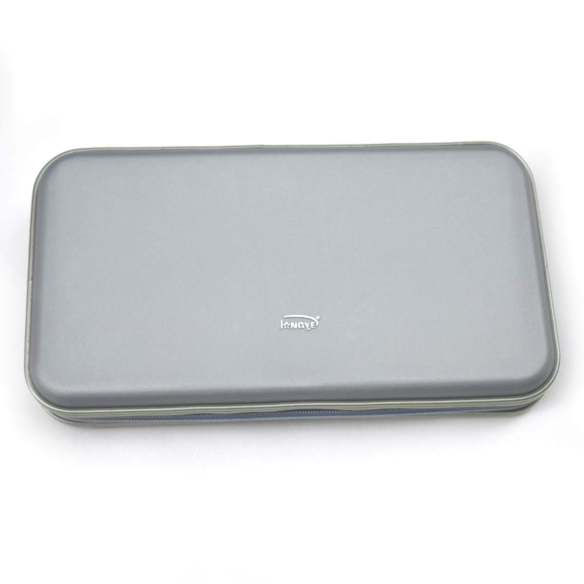 Portable Cd Wallet, Yeqoo 80 Disc DVD VCD DJ Storage Album Bag Hard Box Double side DVD storage case (Silver)