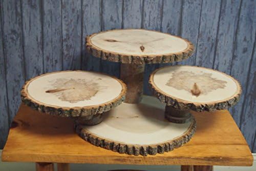Large rustic display stand, Tree slice Cake/Cupcake stand, Rustic wedding or home décor, Tree slab, Bark edge. Woodland Decor