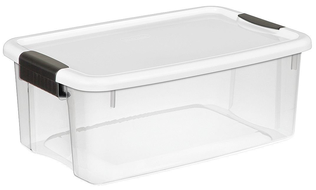 sterilite white tote