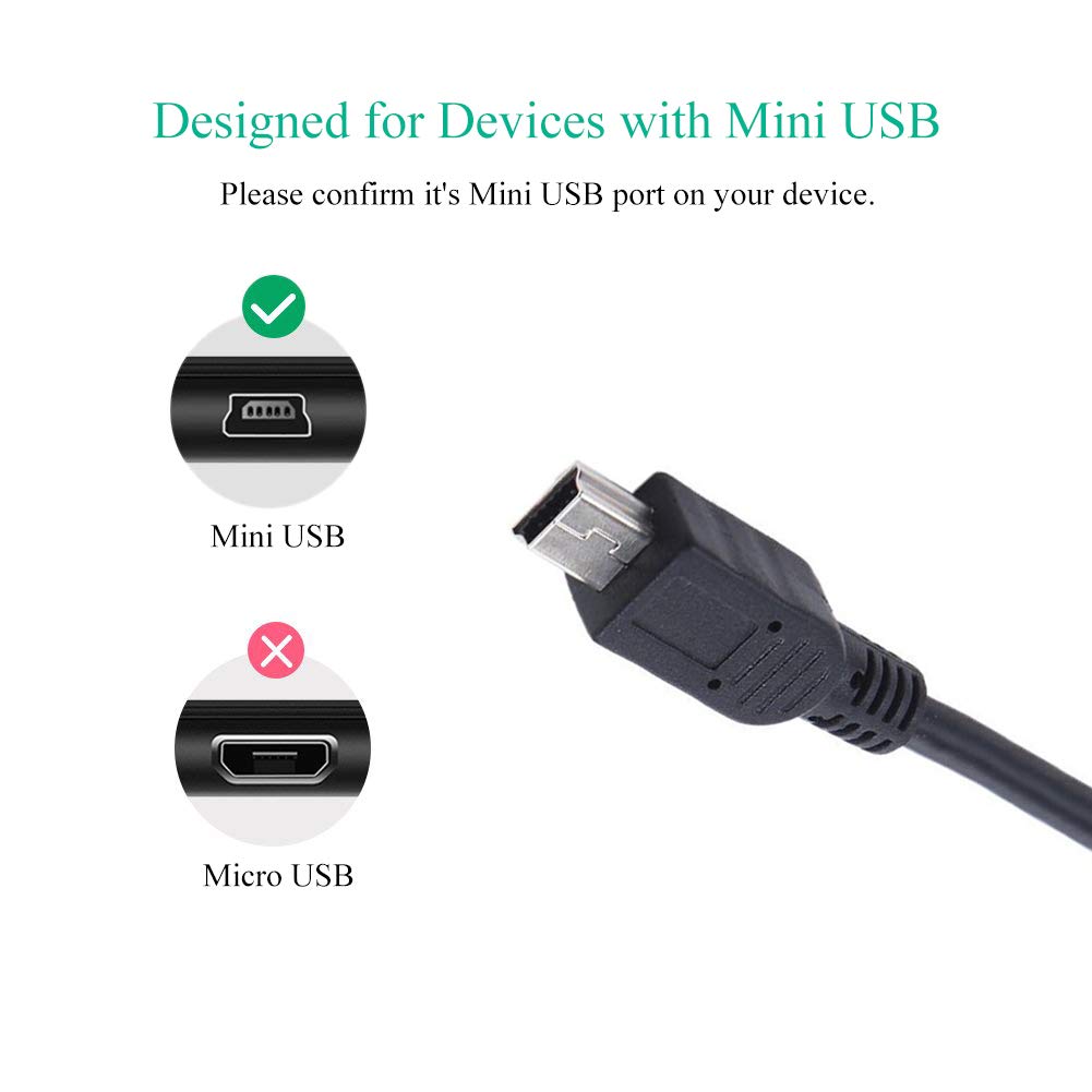 DTOL PS3 Controller Charger Cable Ring Mini USB Data Charging Cord for PS Move PlayStation 3 Wireless Controller, TI84 Plus CE, Digital Camera 10ft 2 Pack