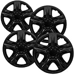 Hub-Caps for Select Chevy Impala and Monte Carlo (Pack of 4) 16 Inch Black Wheel Covers