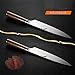 [8 Inch]Chef Knife,FANTECK Kitchen Knife Ultra Sharp Pro German High Carbon Stainless Steel Meat Sushi Fruit Vegetable Cutting Gyuto Cleaver Best Chef Knife[Gift Box]-Ergonomic Pakkawood Handle