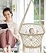 Sorbus Baby Crib Cradle, Hanging Bassinet and Portable Swing for Baby Nursery, Macramé Rope Fringe Measures 35