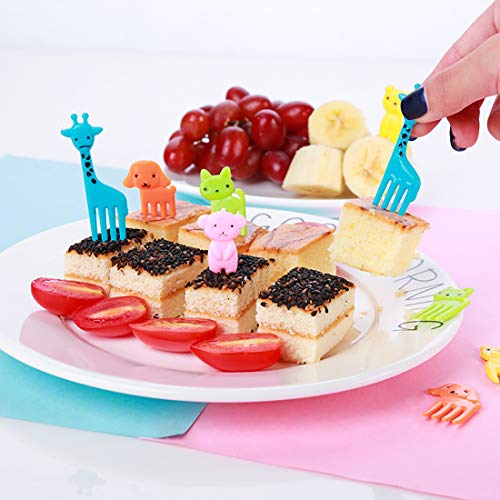 40 Pcs Food Fruit Fork Picks for Kids Cute Animals Bento Box Decor Forks Cake Little Forks Dessert Forks Mini Cartoon Toothpick for Cake Dessert Pastry Party Supply - Thumbnail 6