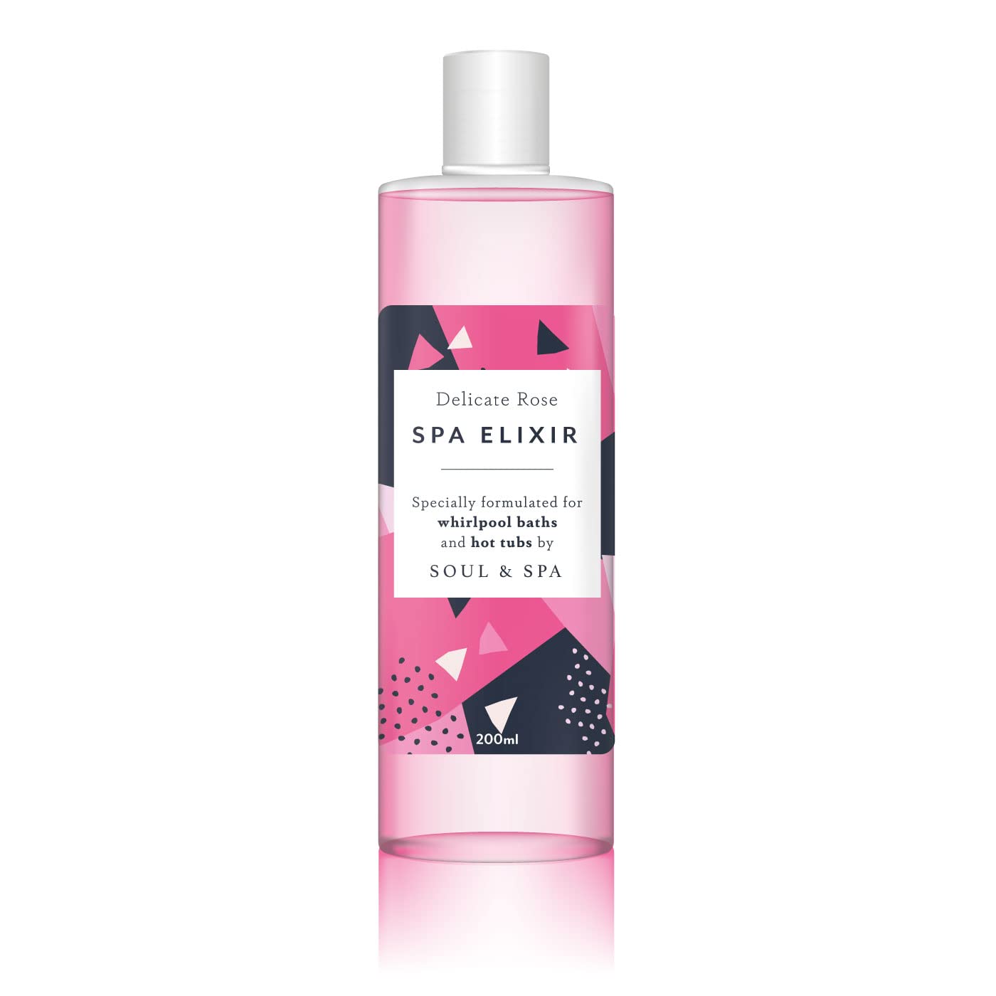 Delicate Rose Spa Elixir for For Hot Tubs & Whirlpool Baths Fragrance Scented Low Foam Bath Foam Aromatherapy Vegan Spa Scents Soak Aromatherapy Relaxing