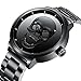 FASIOU Black Mens 3D Skull Design Watch Quartz Movement 3ATM Waterproof Wristwatch
