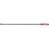 Mayhew Tools 14120 Dominator Pro Pry Bar, Red, 58" Curved | Fully Heat-Treated Steel, Strikeable Cap &amp; Shock-Absorbing Ergonomic Handle