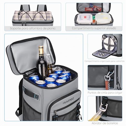 Hulongo Nevera Bolsa Impermeable Grande Térmica Isotérmica Aislada a Prueba de Fugas para Camping, Playa, Pesca, Picnic, Viajes, Exteriores