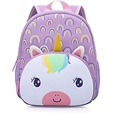 KK CRAFTS Preschool Backpack Toddler Neoprene Animal Schoolbag Lunch backpack for Kids Boys Girls(Rainbow Unicorn)