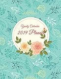 Yearly Calendar 2019 Planner: Yearly Calendar Book. Monthly, Yearly Calendar Planner, Daily Weekly M by 