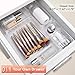 Puroma Desk Drawer Organizer Trays with 3-Size Versatile Drawer Dividers 6 Organizers Storage Bins for Makeup Utensil Dresser Bedroom Bathroom Kitchen Office