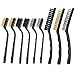Sunmns Handle Stainless Steel Metal Wire Scratch Brush Set for Cleaning Welding Slag and Rust, 9 Pieces