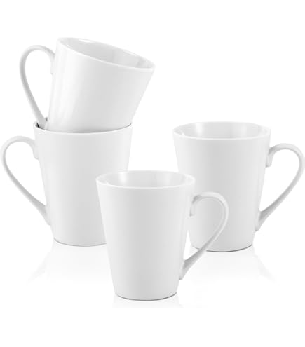 Amazon.com | MIWARE 10 Ounce Porcelain Mugs, Set of 6, Tea and Coffee Mug  Set, Ivory White (Ivory White, 10OZ): Coffee Cups & Mugs