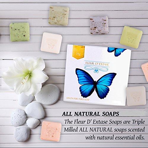 Fleur D' Extase (Ecstacy) Soap 9 Individually Wrapped 25 Gram Bars Of