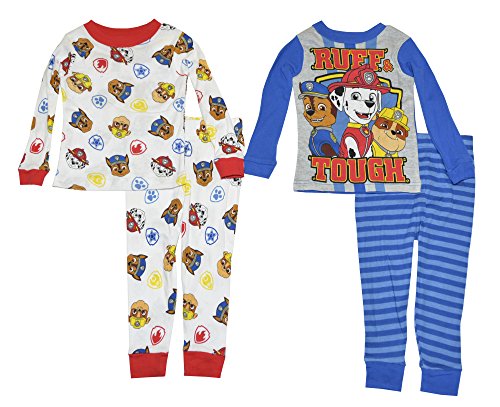 Nickelodeon Boys Paw Patrol Rough and Tough 4 Piece Cotton Set, Multicolor, 2T Toddler