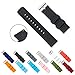 CIVO Quick Release Silicone Watch Bands Soft Rubber Watch Strap Smart Watch Band Stainless Steel Buckle 18mm 20mm 22mm (Black, 22mm)