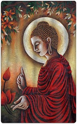 Noi Viviamo Towels Microfiber Beach Towel Asian Buddha Lotus Zen Pool Towel Lightweight Fast Dry Towel Large Blanket Mat - Large, Sand-proof Design (31.5in X 51.2in)