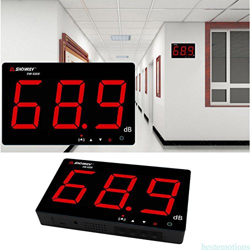 TestHelper Sound Level Meter Tester 30-130db,Large Screen LCD Display Wall Hanging Type Decibel Noise Measuring with Alarm (Sound Level Meter with Data Logger)