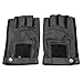 Evaliana Genuine Leather Sheepskin Fingerless Driving Gloves Motorcycle Biker