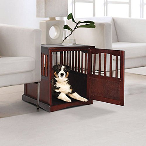 NEW Wooden Pet Crate end table kennel cage furniture dog pen indoor house bed Small