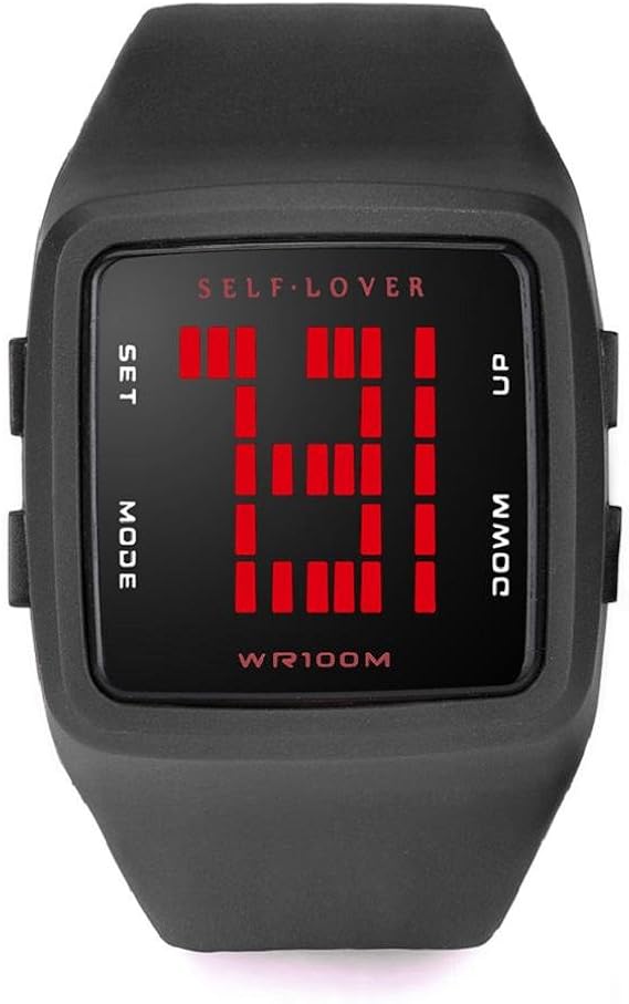 Amazon Ledスポーツ腕時計hosamtelレディースガールズ防水デジタルシリコンストラップスクエア腕時計 4 5cm 1 77 ブラック1 レディース腕時計 腕時計 通販