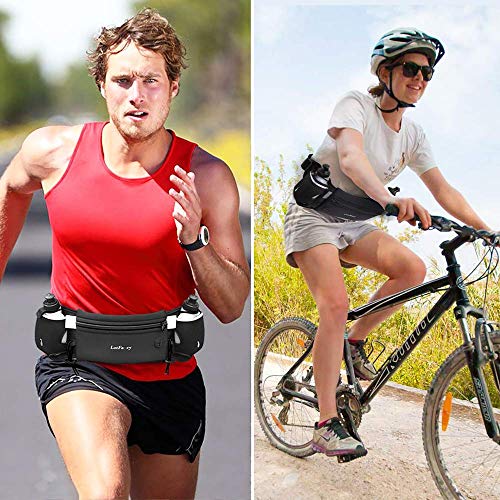 LotFancy Buiktas, loopgordel met drinkfles (BPA-vrij), comfortabel en ademend, voor marathon, joggen, fietsen, kamperen… - Image 6