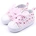 Weixinbuy Baby Girl's Floral Prewalker Soft Sole Ribbon Non-slip Sneaker SZ11