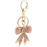 ARFUKA Keychain Rhinestone Bowknot Model Pendant Keyring Key Ring Bag Charm Jewellery Christmas Birthday Gift Keychains Key Chain Key Ring Holder for Men and Women
