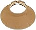 Simplicity Beach Roll-Up Beach Straw Sun Visor Hat With Bow, 283_Natural
