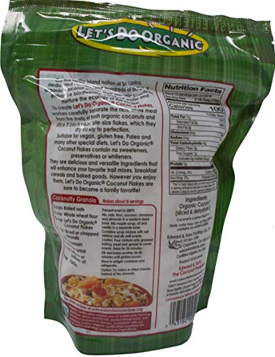 Let's Do Organic Unsweetened Shredded Coconut & Coconut Flakes | 3 Flavor Variety (1) each: Reduced Fat Shredded, Plain Flakes, Toasted Flakes (7-8.8 Ounces) Plus Recipe Booklet Bundle - Thumbnail 2