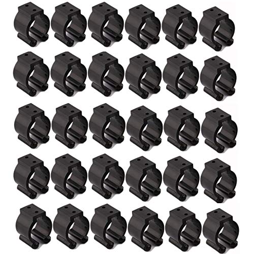MIAO JIN 30 Pcs Billiards Snooker Cue Locating Clip Holder Pool Cue Racks Fishing Rod Storage Rack (Black) - Thumbnail 2