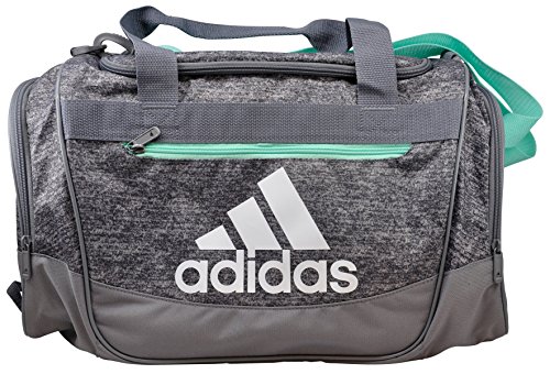 adidas Defender III Duffel Bag, Small (Onix Jersey/Grey/Easy Green/White)