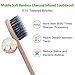 Bamboo Toothbrush, Biodegradable Soft Bamboo Charcoal Toothbrushes (BPA Free), 4 Pack Eco Friendly Natural Organic Toothbrush, Individually Numbered - 100% Smooth Bamboo Handle Tooth brushes